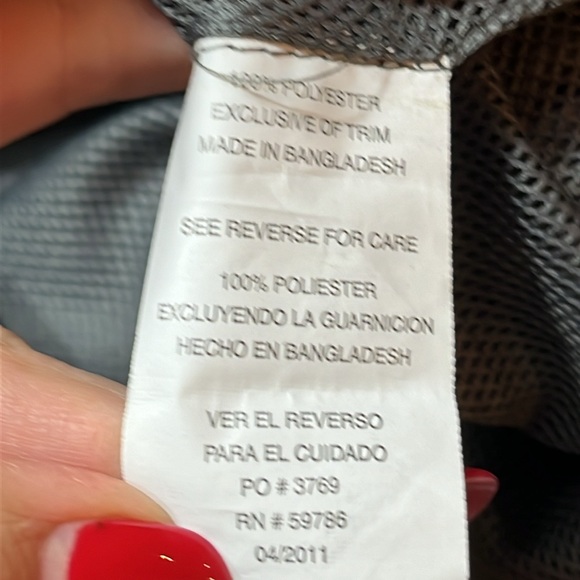 PONY GRAY zip Windbreaker jacket Drawstring hem Pockets blue white pony logo 2XL - Picture 11 of 16